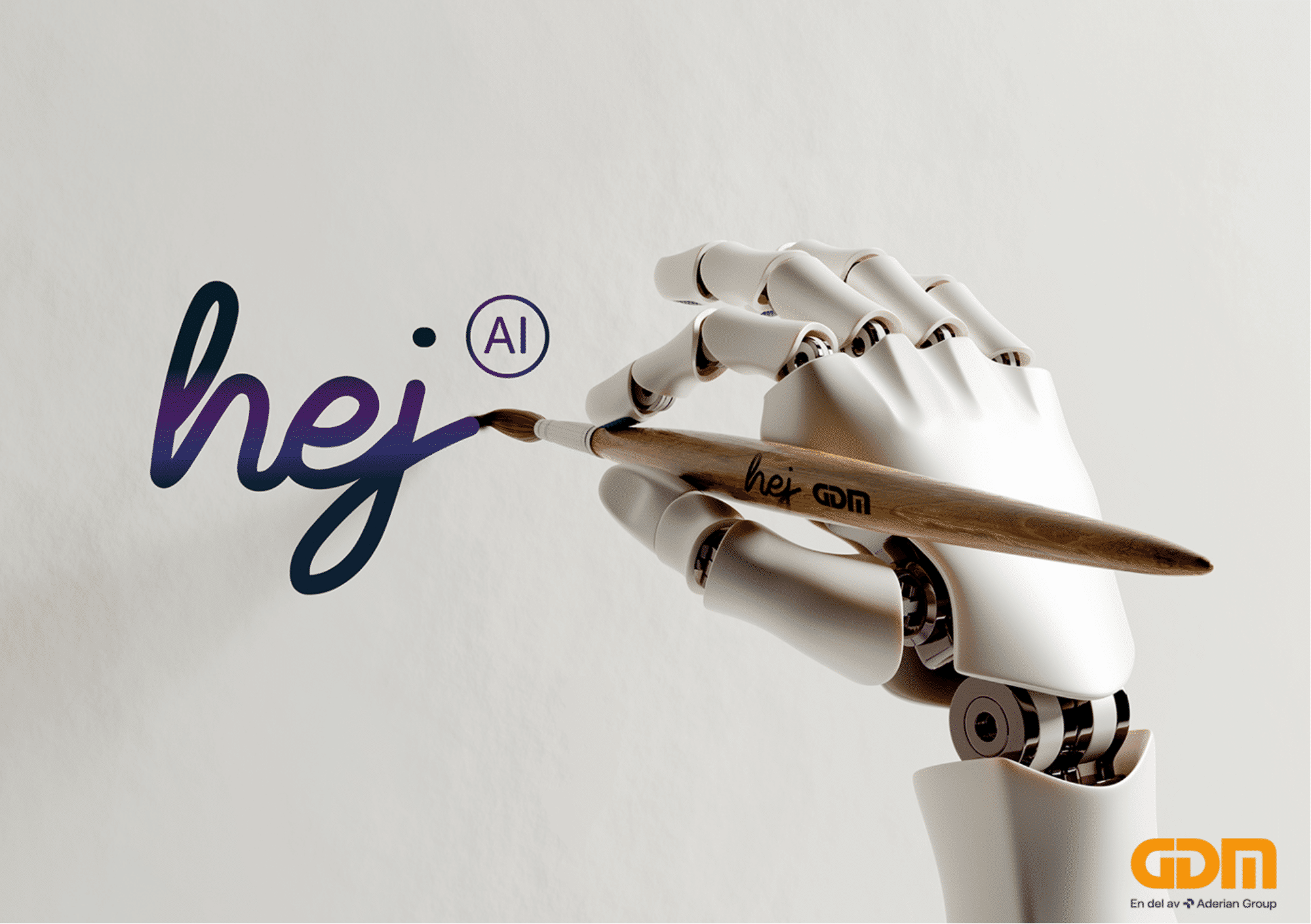 Robotarm skriver 'hej AI'