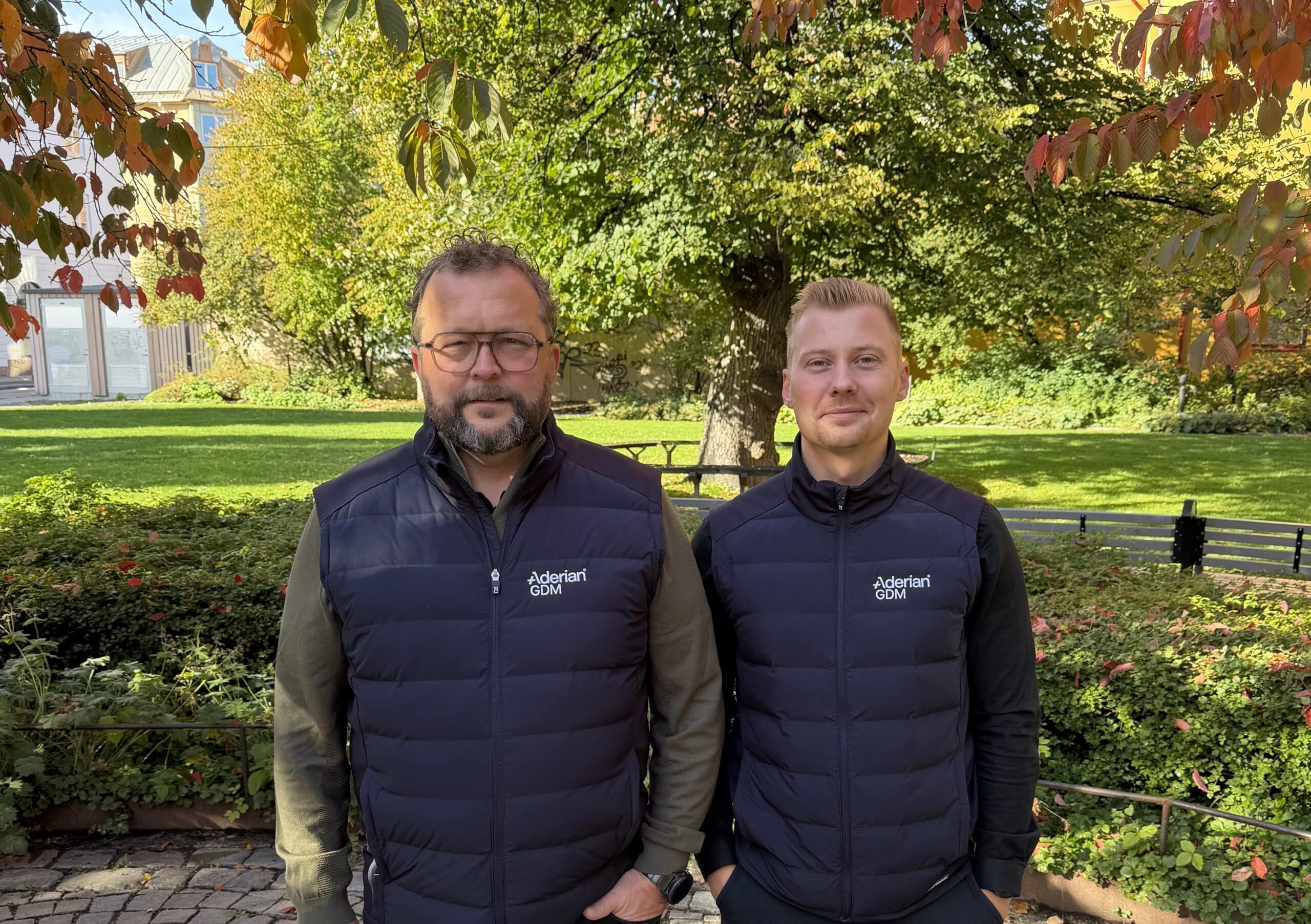 Tommy Gustafsson, Senior Strategisk Rådgivare och Anton Sjöberg, Account Manager, Aderian GDM